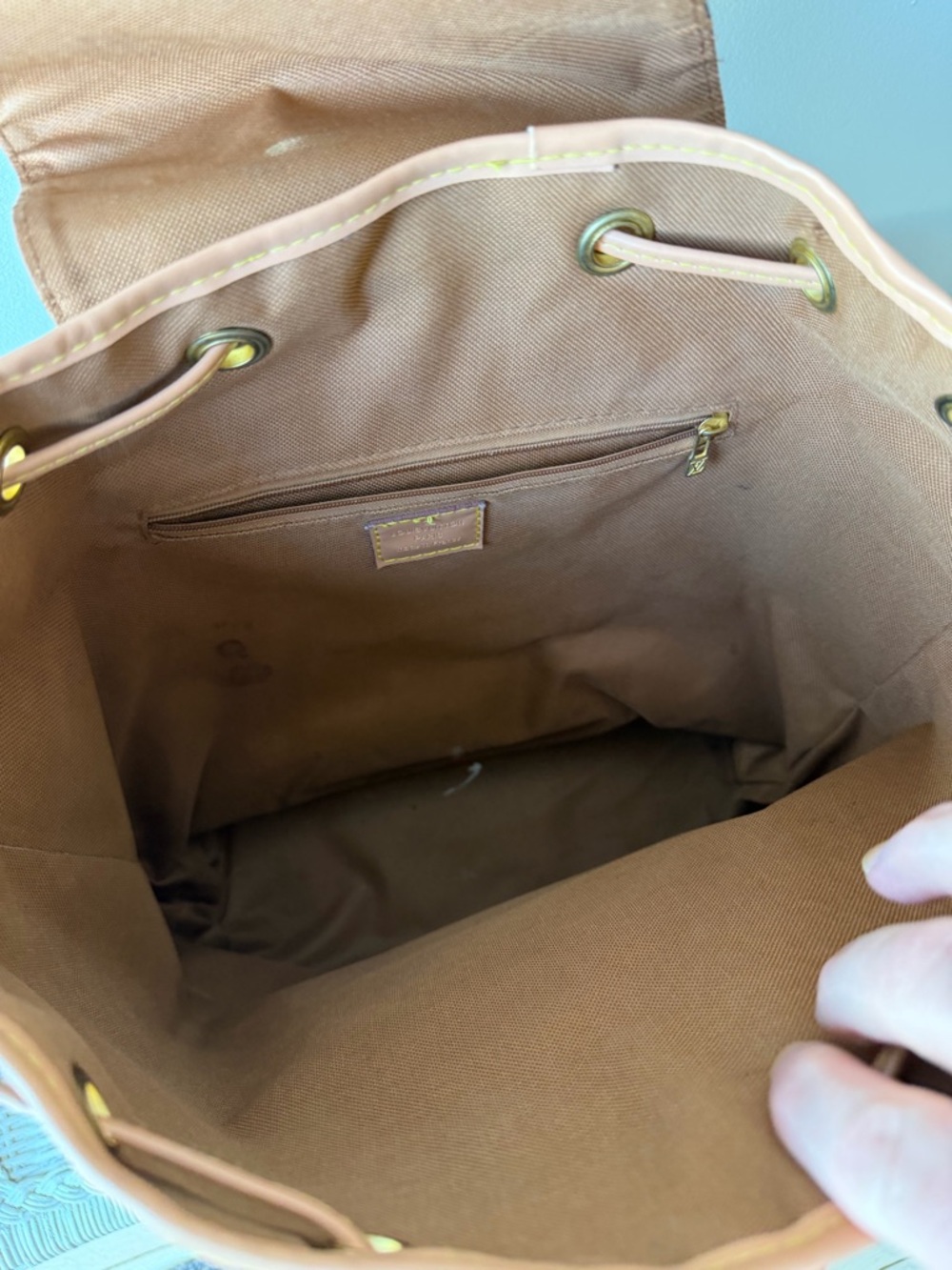 Louis Vuitton Brown Monogram Canvas Backpack with Vachetta Trim - Picture 7 of 16